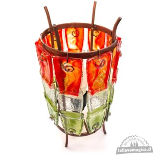 lampara redonda 27 botellas lallavemagica.cl