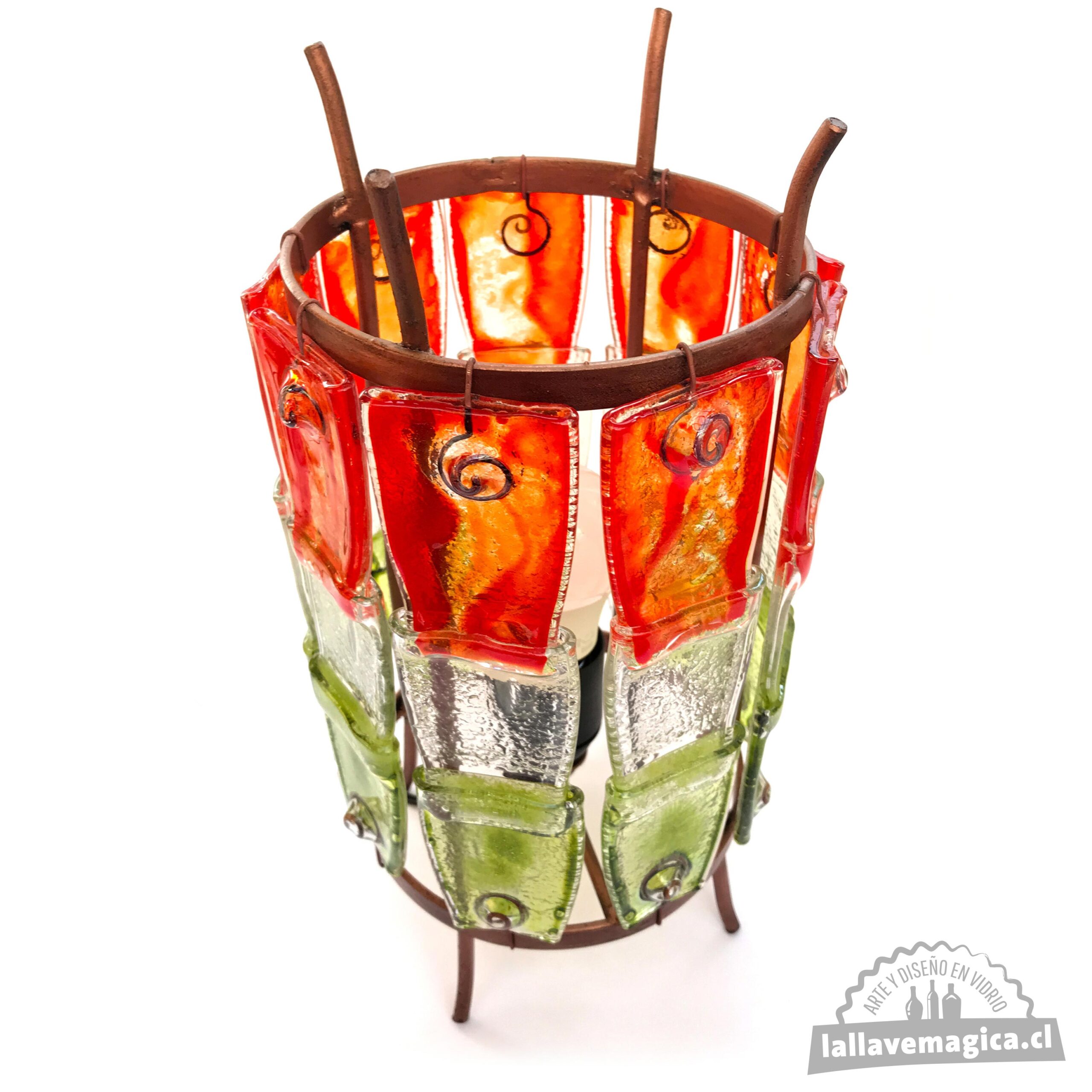 lampara redonda 27 botellas lallavemagica.cl