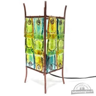 Océano: Lámpara cuadrada de 24 botellas de vidrio