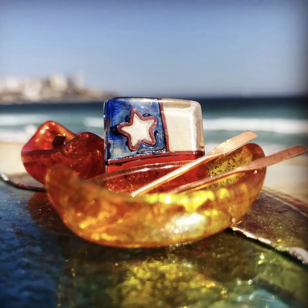 Chile Vitrofusion Artesanía en vidrio la llave mágica